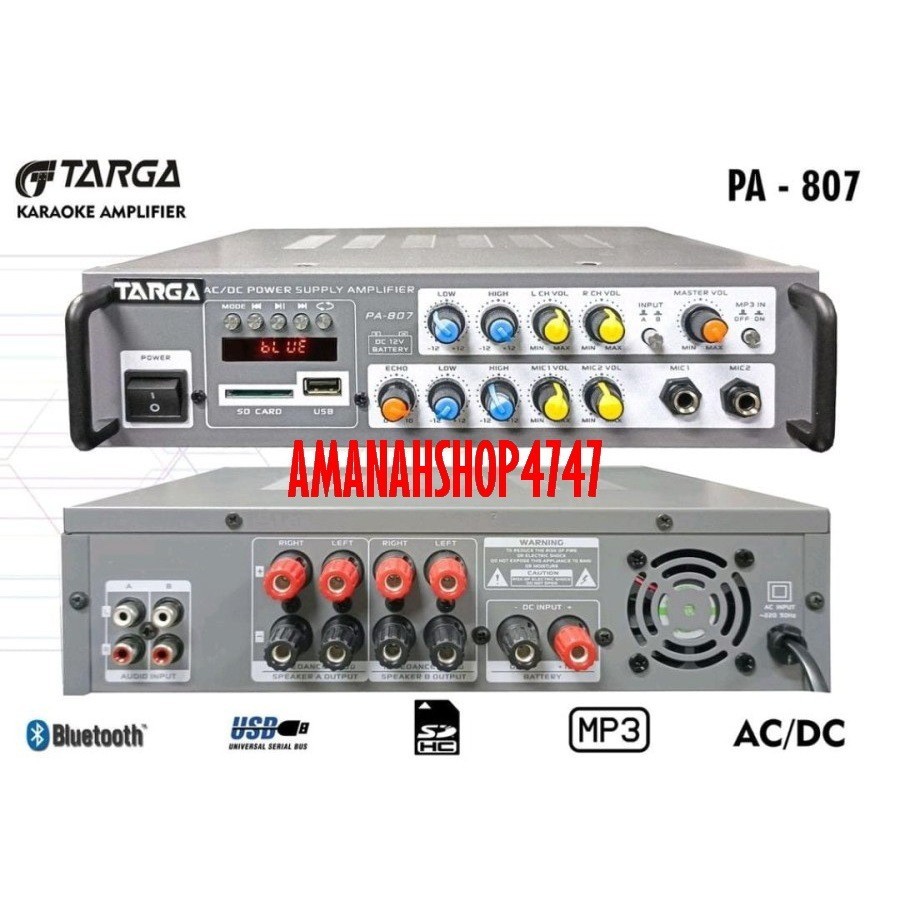 AMPLIFIER TARGA PA 807 AMPLI TARGA PA807
