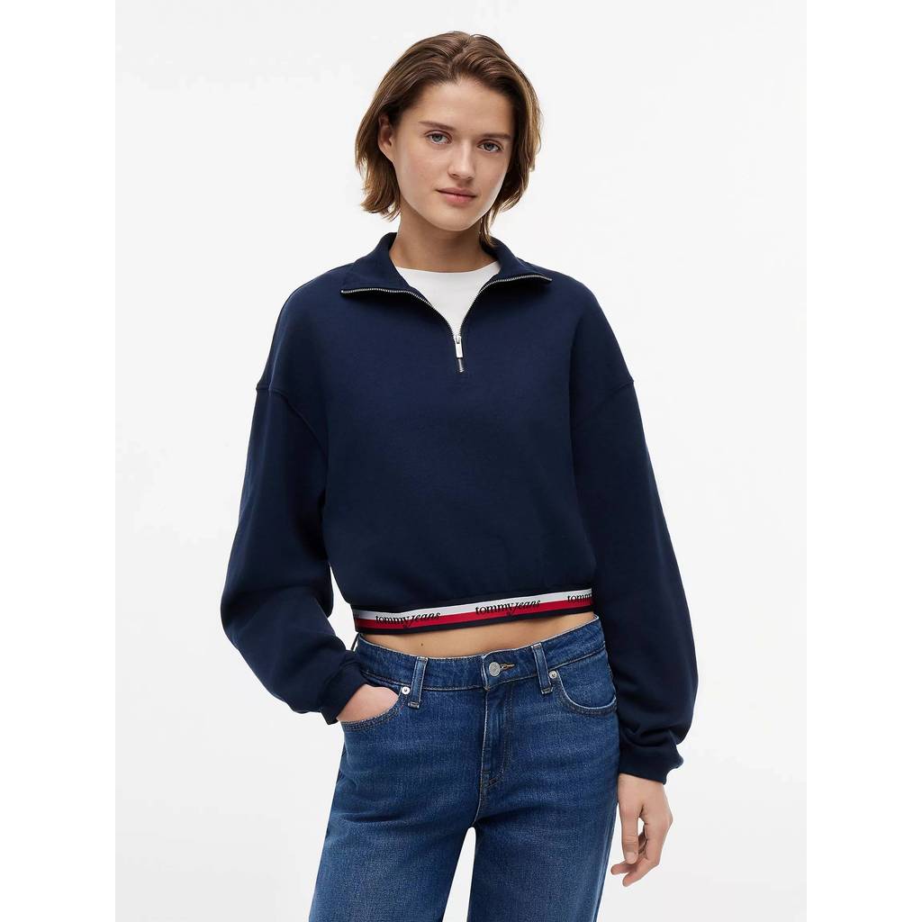 Tommy Jeans - Tommy Jeans Boxy Quarter-Zip Sweatshirt