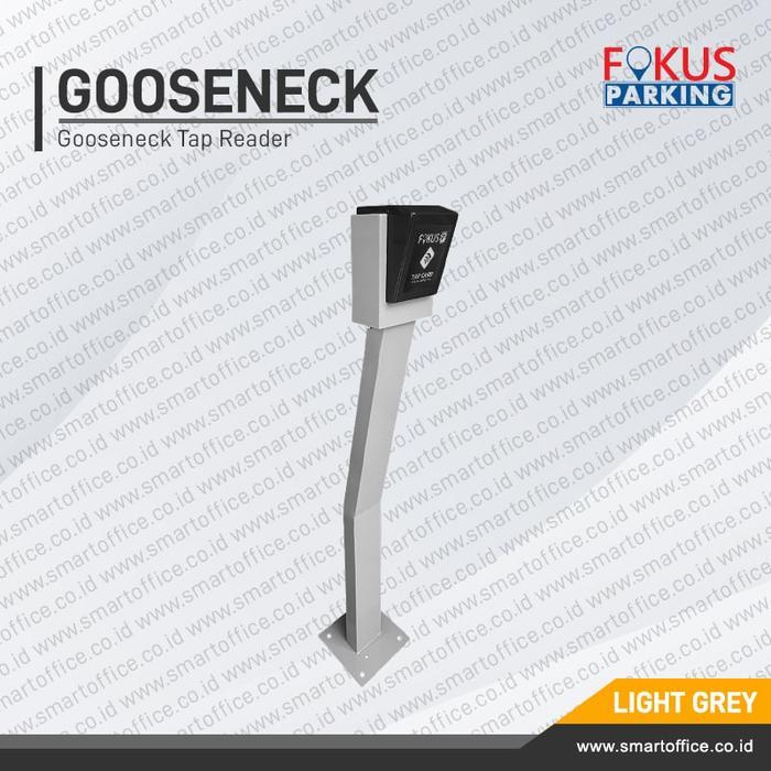 Tiang Gooseneck Tap Reader RFID Portal Otomatis Perumahan Cat Coating - Orange