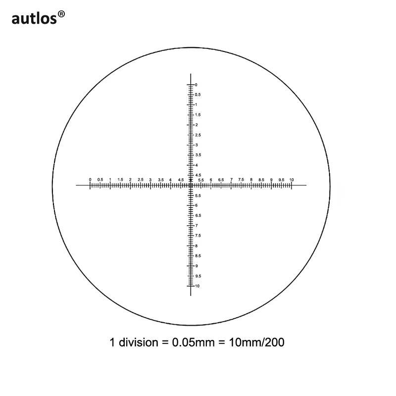 943 V 0.05mm Cross Microscope Micrometer Ocular Reticle Precise Optical Glass Microscope Eyepiece Mi