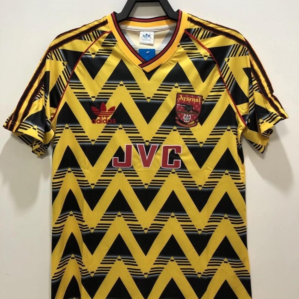1991-93 kaus vintage tandang Arsenal lengan pendek