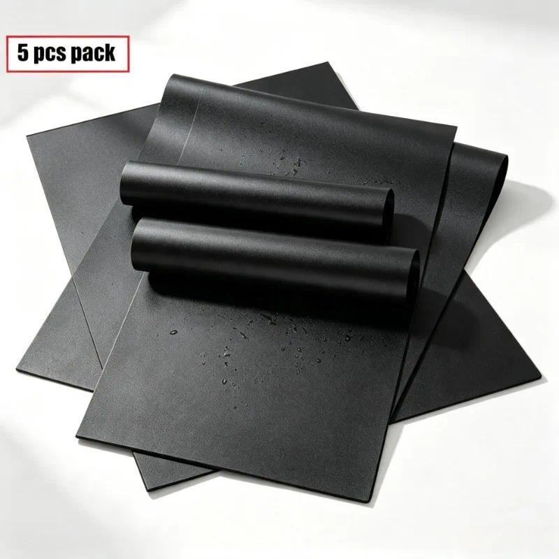 Teflon Grill Mats,Set of 5 Copper Grilling Mat, Barbecue Grilling Accessories,Works on Gas, Charcoal