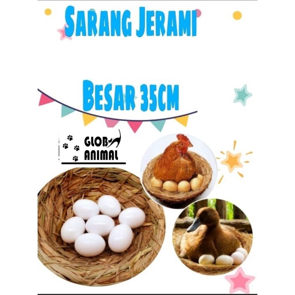 SW SARANG JERAMI BESAR 35 CM tarangan ayam sarang susuh serat jerami