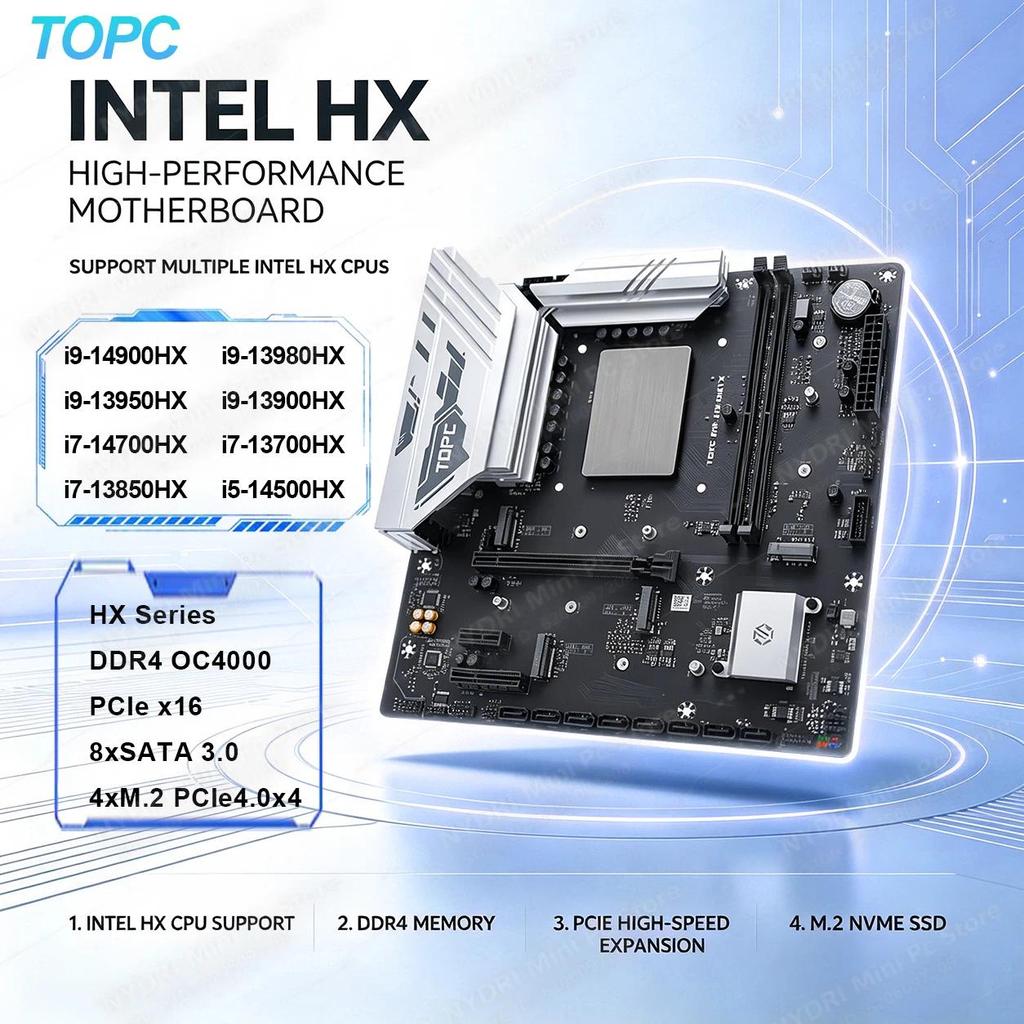 TOPC MATX Motherboard Intel Core i514500HX i713700HX 14700HX 14650HX i913900HX 13950HX 13980HX 14900