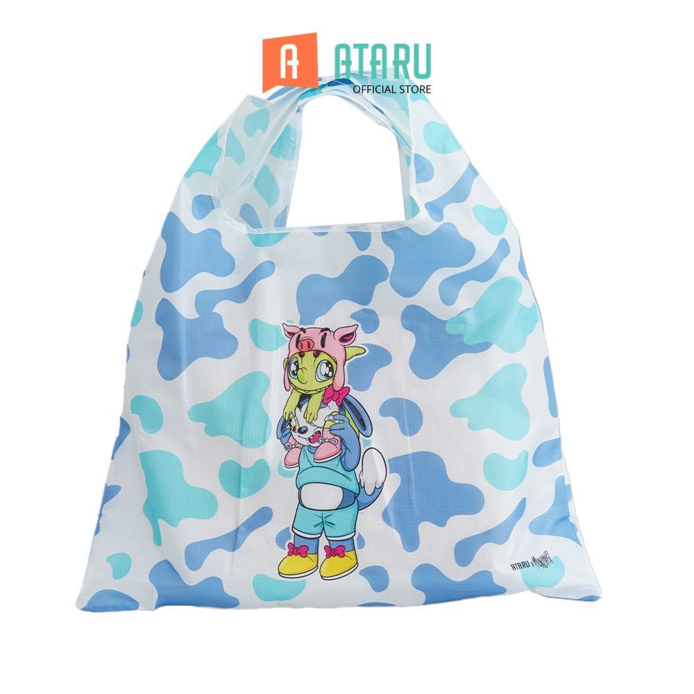Ataru Fashion 54X42 cm Tas Belanja Lipat Muklay Shoulder Tote Carry Bag Tas Jinjing Everyday Shopper