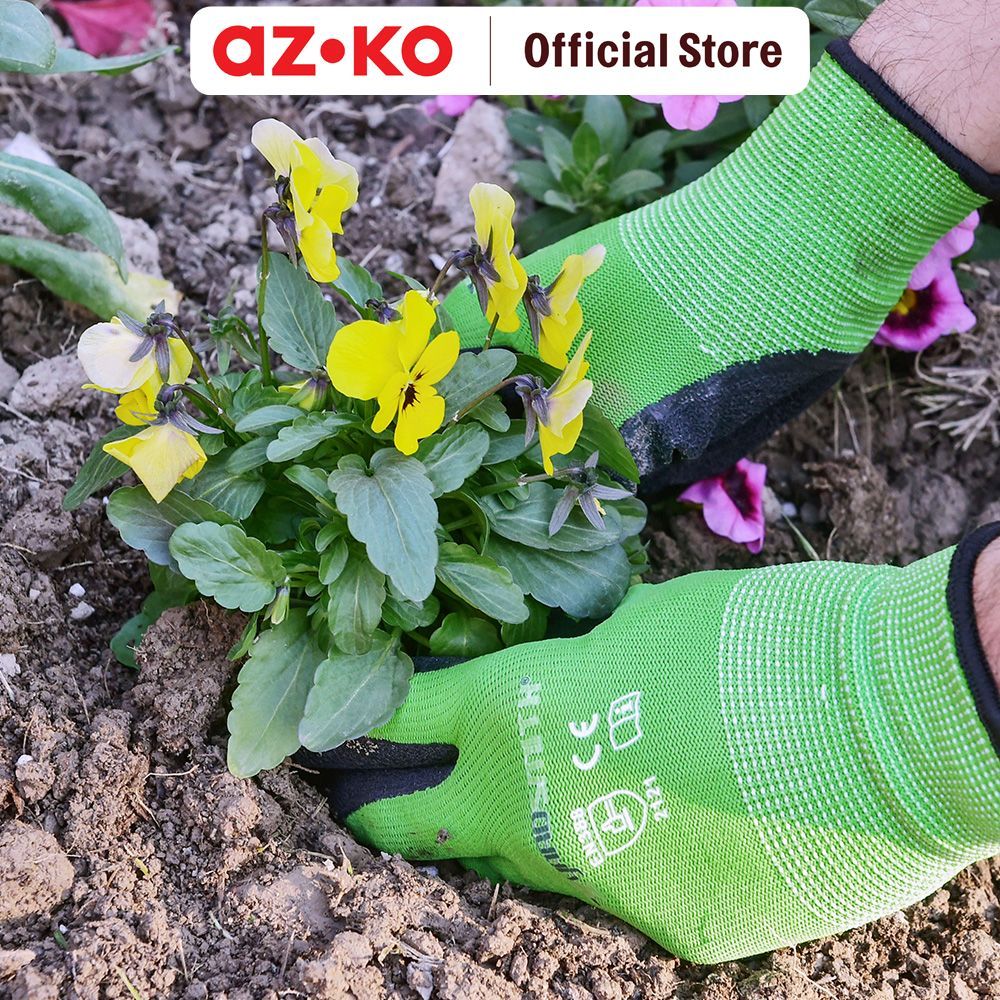 AZKO Yardsmith Sarung Tangan Berkebun Pria Ukuran 8 - Hijau Household Gloves Cleaning Gloves Sarung 