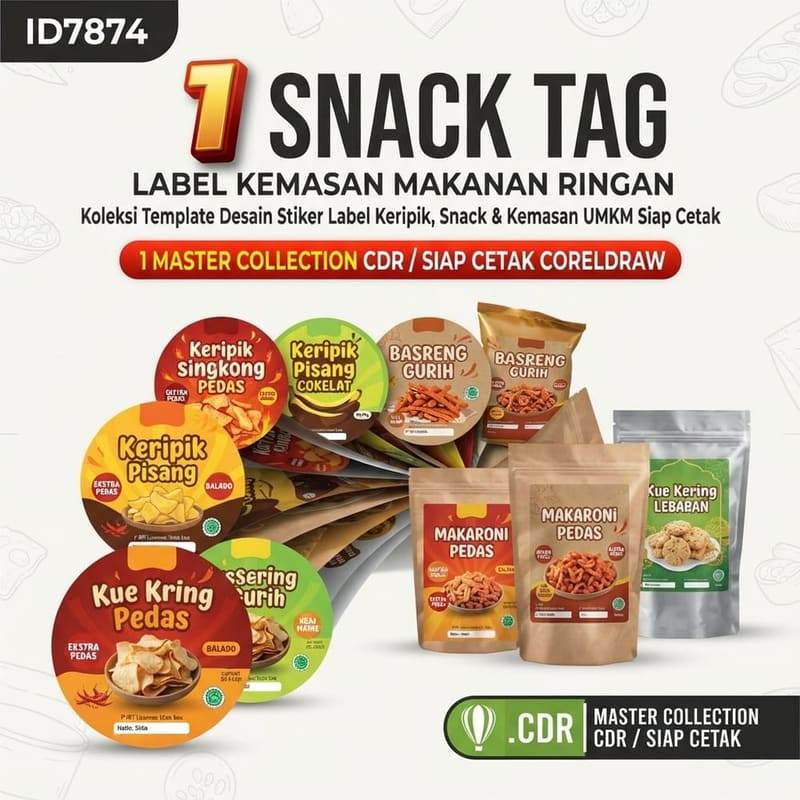 SnackTag 60 - Label Kemasan Makanan Ringan