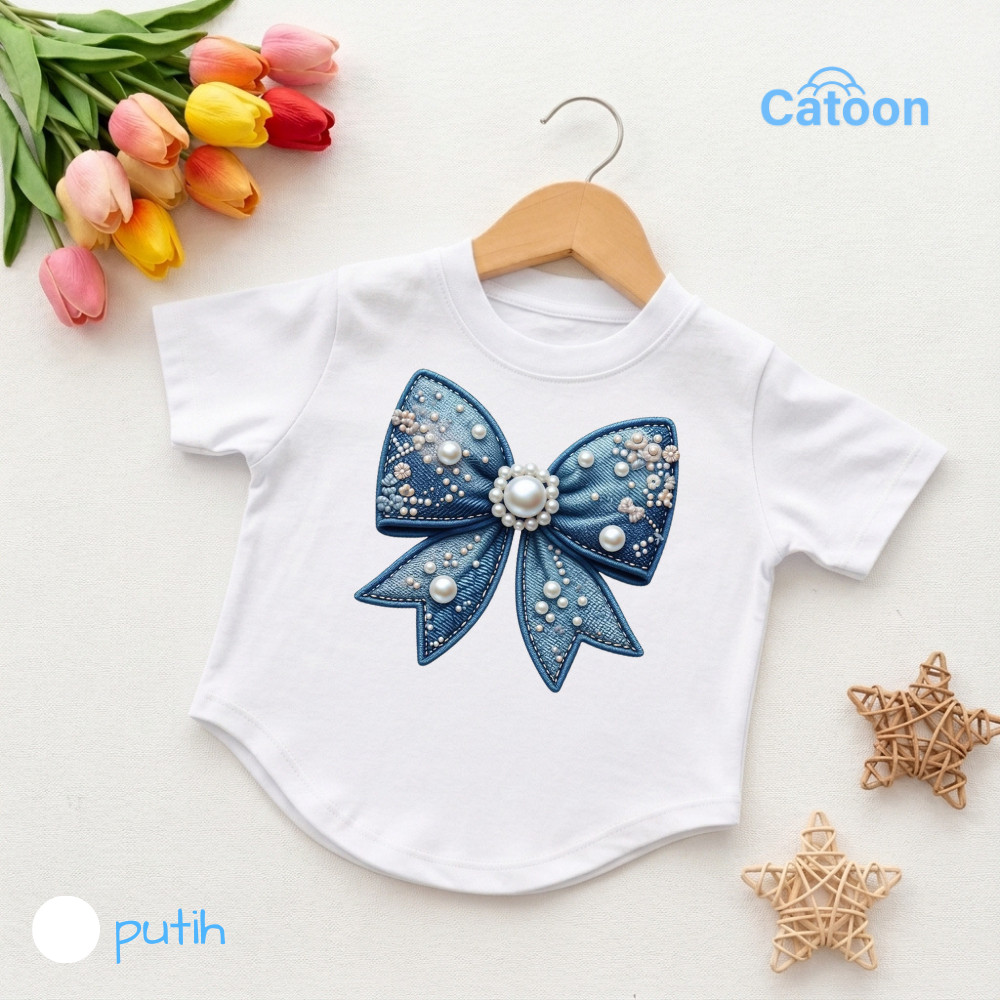 Kaos Crop Top Anak Motif Lucu Buterfly Kupu Kupu