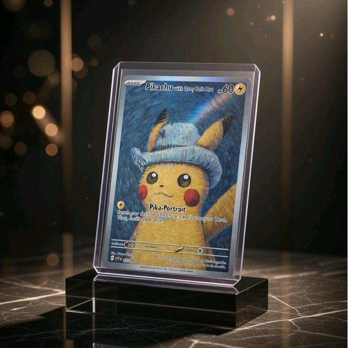 PIKACHU COLLECTION SERIES REPLICA CARD VAN GOGH CHONKY PIKACHU  MEGA IMPIAN KOBARAN BIRU - REPLICA H
