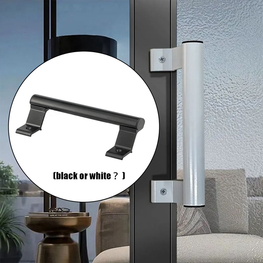 1PC Pegangan Tarik, Pull Handle Pintu Paduan Aluminium Gagang Pintu Geser - Hitam/Putih Cocok untuk 