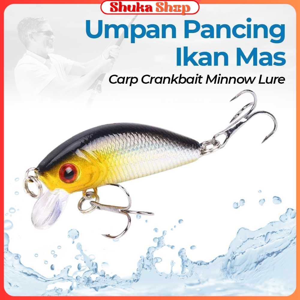 Umpan Pancing Ikan Mas Carp Crankbait Minnow Lure 50mm - LD07