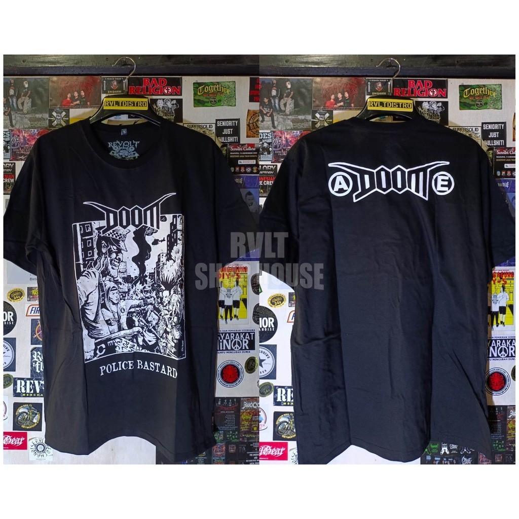 Populer (Band Doom) Kaos Band Doom / Kaos Punk / Kaos Distro / T-shirt Punk