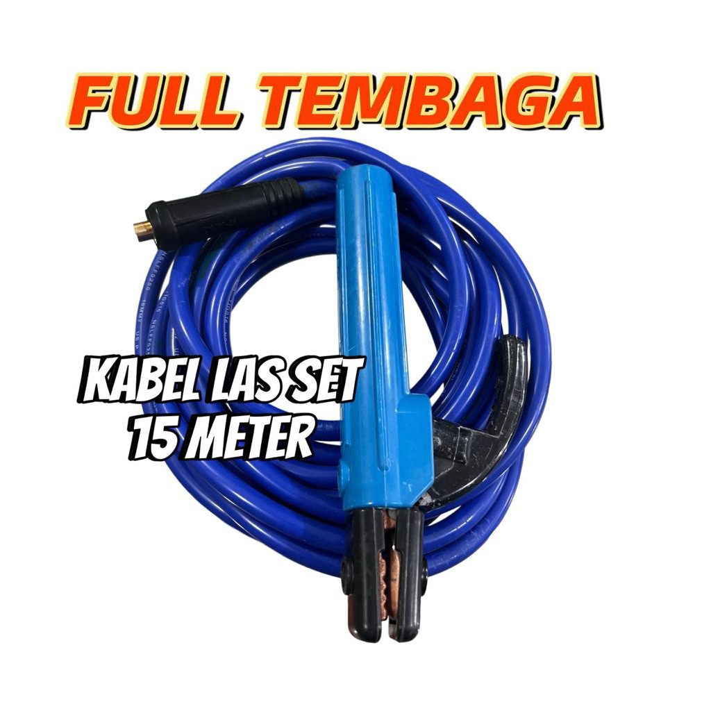 FULL TEMBAGA Kabel las 15 meter 16 mm kabel trafo las listrik 200a