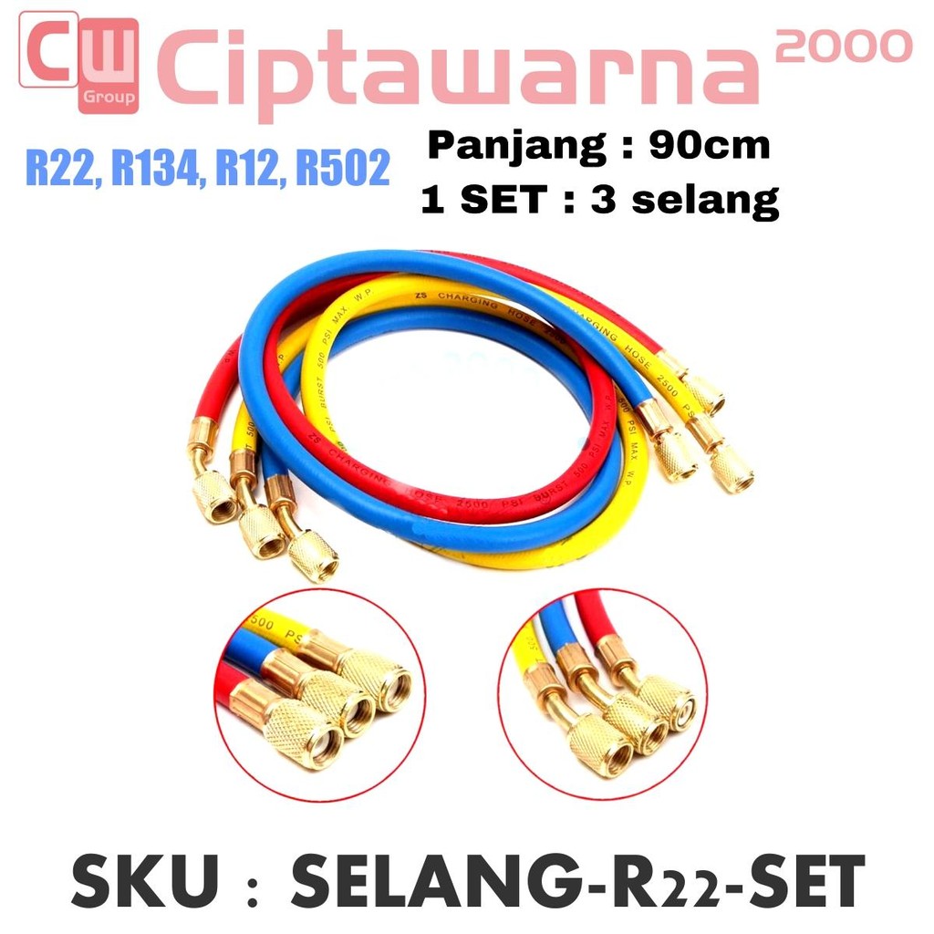 Selang Manifold R22 Tabung Isi Freon AC Kulkas - CW2K