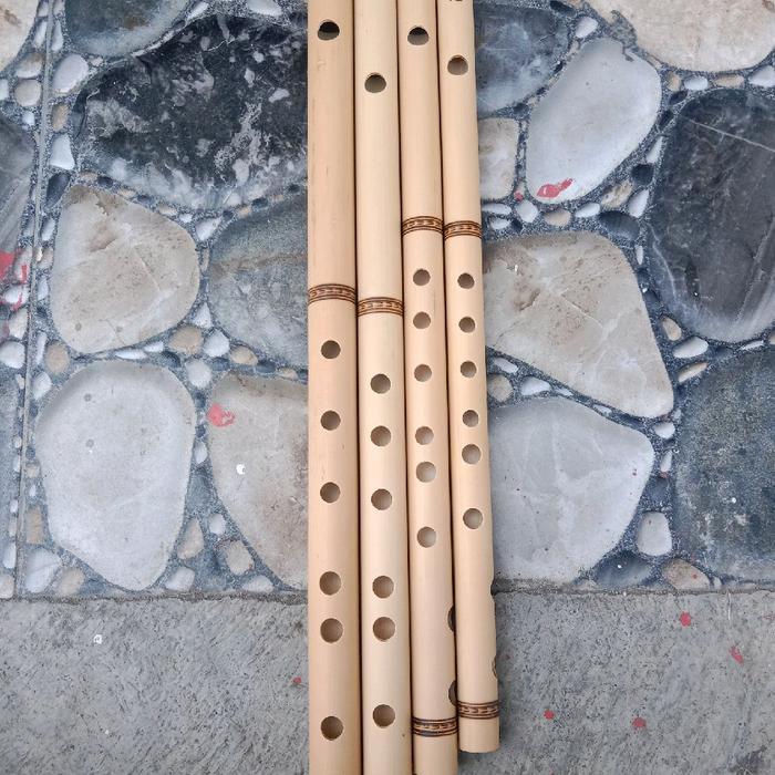 Suling Dangdut Bambu 1 Set Nada A C D G Kualitas Tune Keyboard Packing Rapi Dan Cantik Terlaris