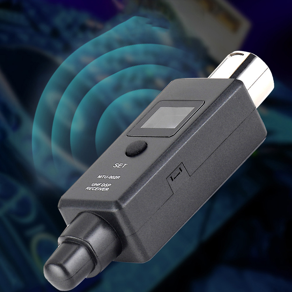 Micphone Wireless System Transmitter Receiver for Dynamic Mic Mic/Line Two Modes Dynamic Microphones