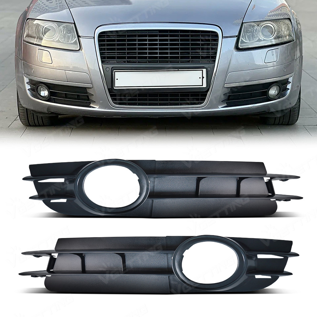 Fog Light Grille Racing Grills For Audi A6L A6 Quattro C6 2005 2006 2007 2008 Front Fog Lamp Grille 
