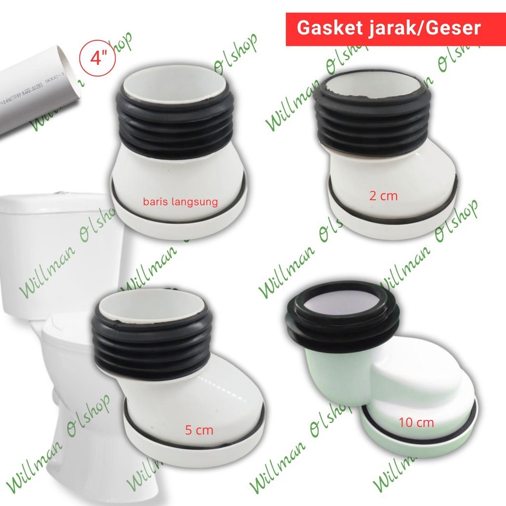 Seal Gasket Closet Duduk / Konektor Flange Offset Toilet Bahan PVC