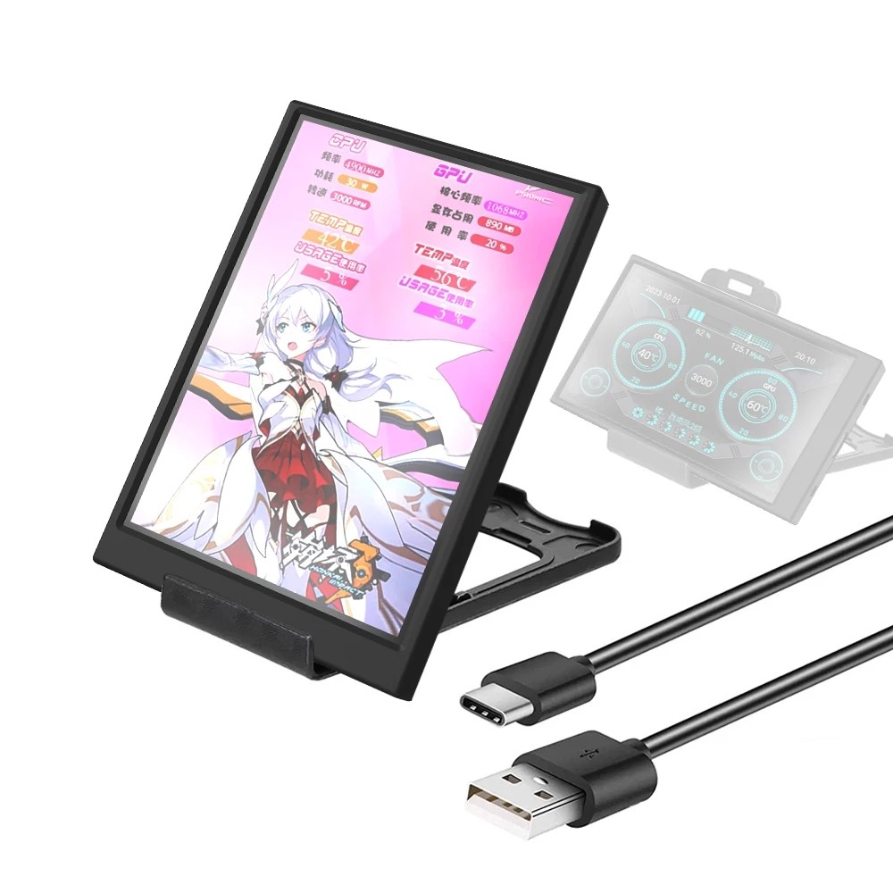 3.5 In IPS Type-C Secondary Screen Computer CPU GPU RAM HDD MonitorUSB splay For Freely AIDA64 mini 