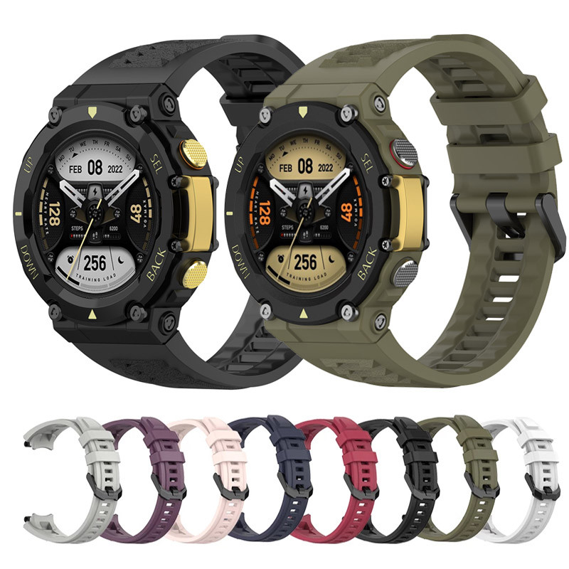 silicone Sport strap for Huami Amazfit T-Rex 2 Smart wat- Replacement Original Bracelet band for Ama