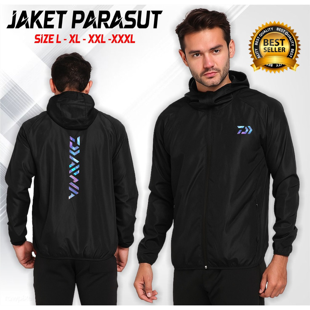 Jaket parasit despo / Jaket joging / jaket olahraga lari / jaket parasit pria wanita / jaket mancing