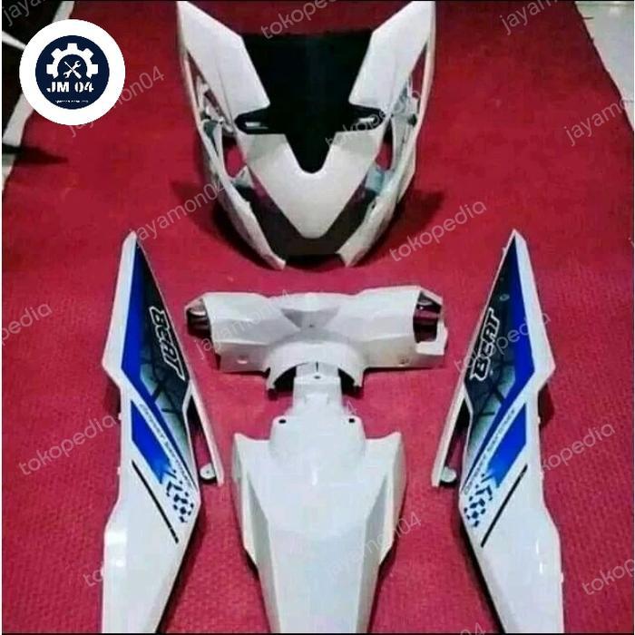 FULL BODY HALUS HONDA BEAT FI NEW ECO ESP 2017-2019+STRIPING PUTIH