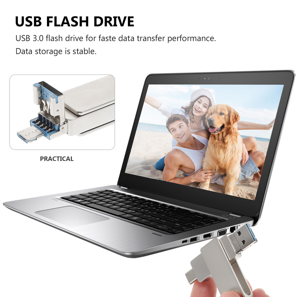 Type-C USB 3.0 Metal Alloy Rotating Flash Drive 16g Stable Data Storage High Performance 16GB U Disk