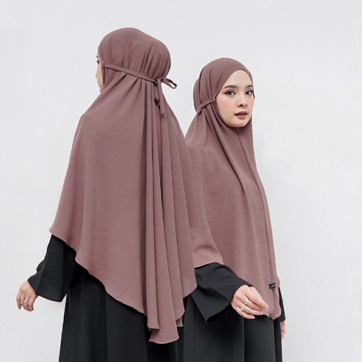 HIJAB BERGO MARYAM CRINKLE AIRFLOW/ KHIMAR JUMBO TALI NON PED M L XL