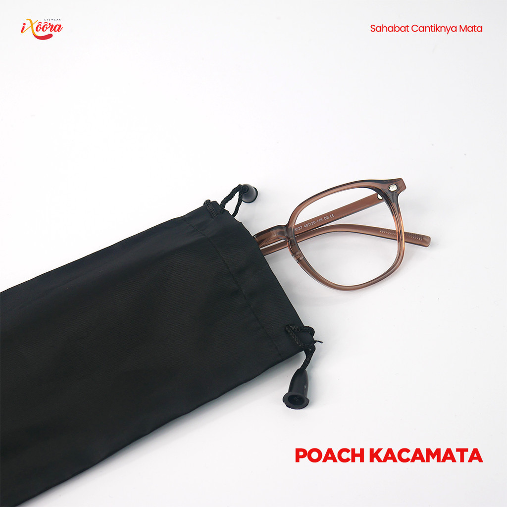 Ixoora Eyewear Pouch Kacamata Tali Serut – Pelindung Praktis dan Stylish Ixoora Eyewear