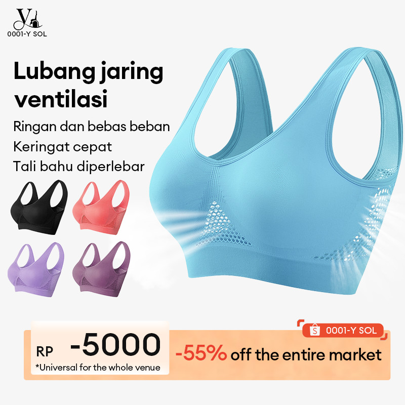 AIMER Sport Bra Jumbo Push Up Bra Yoga Bh Bra Olahraga Tanpa Jahitan Nirkabel S6