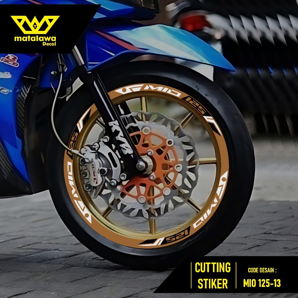 cod Stiker Cutting Velg Yamaha Mio Sporty 125 2003 2008 Lama Old Karbu Sticker Velk Variasi ban 13