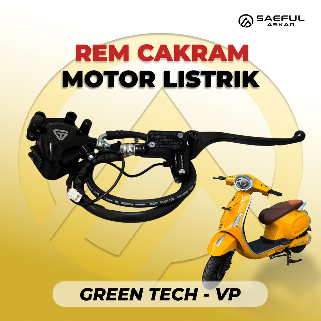 Set Rem Cakram Green Tech VP Lengkap Ori Motor Listrik