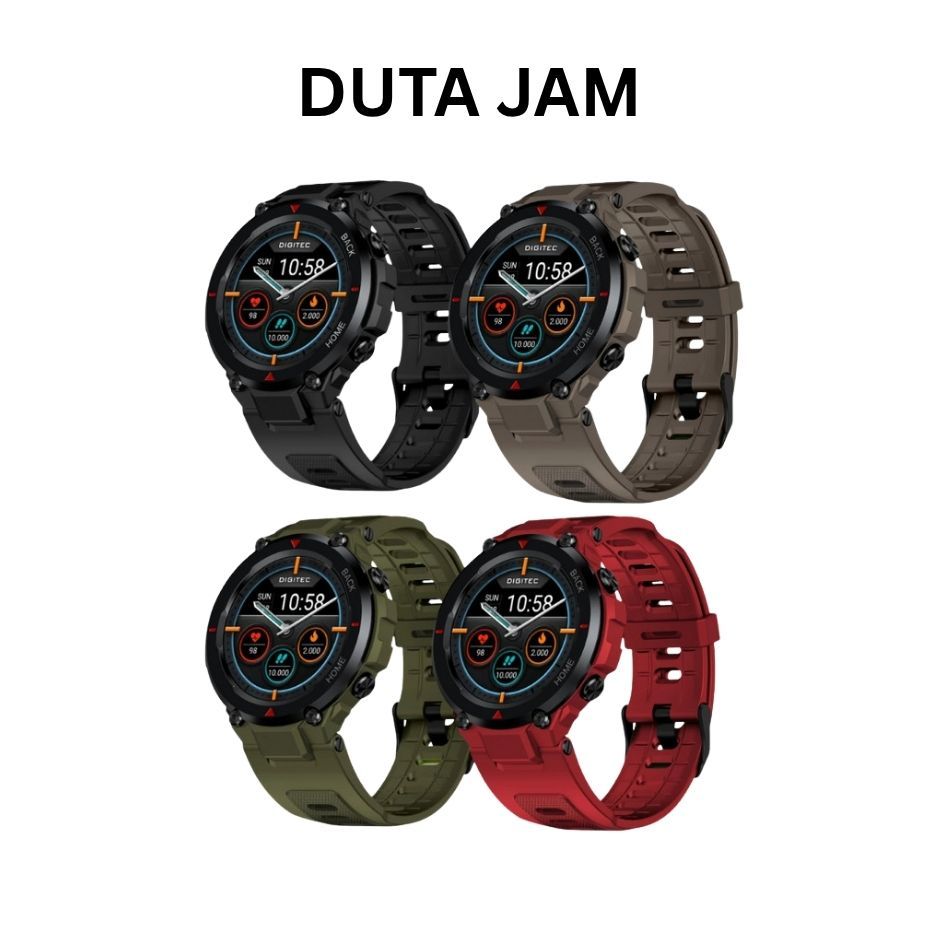 JAM TANGAN SMARTWATCH PRIA DIGITEC OCTAFIT DGSW OCTAFIT RUBBER STRAP