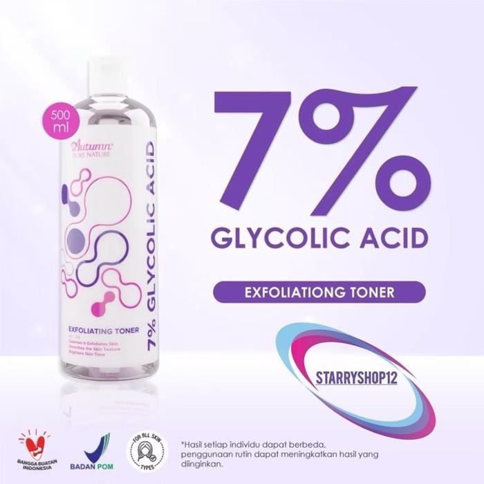 Autumn Glycolic Acid 7% 500ml Toning Solution Exfoliating Toner (white) 500 ML autumn AUTUMN GLYCOLI