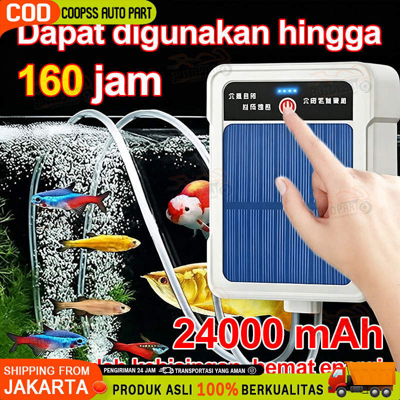 Pompa Oksigen Akuarium, Pompa Oksigen Untuk Ikan, Pompa Oksigen Portabel, Panel Surya 10W, Pompa Oks