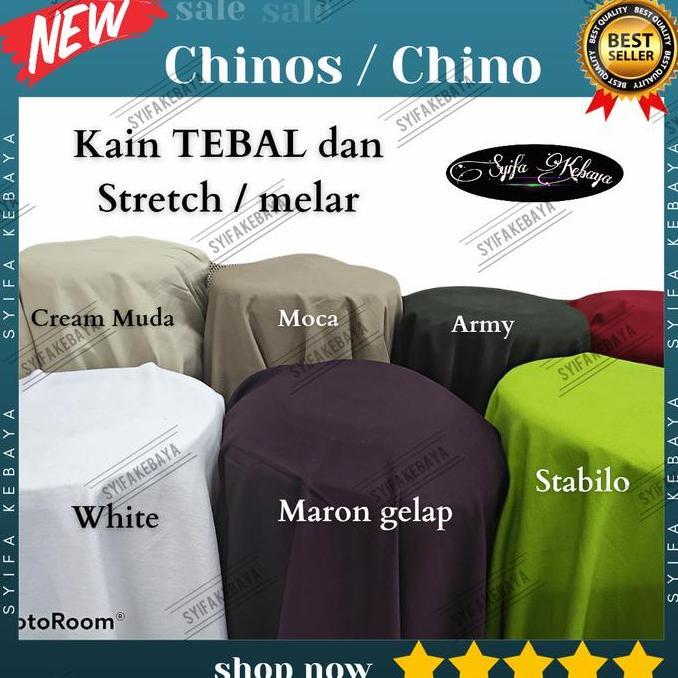 Sew- Kain Chinos Kain Chino Stretch Kain Chinos Meteran Bahan