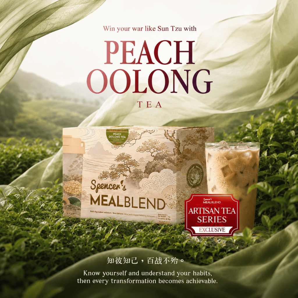 [Exclusive] Spencer's MealBlend Peach Olong Tea - Meal Replacement Nutrisi Alami untuk Bantu Nutrisi