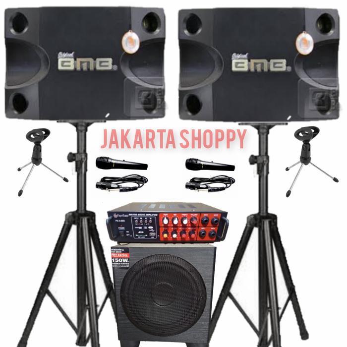 Paket karaoke set BMB / subwoofer karaoke room free 2 mic homic