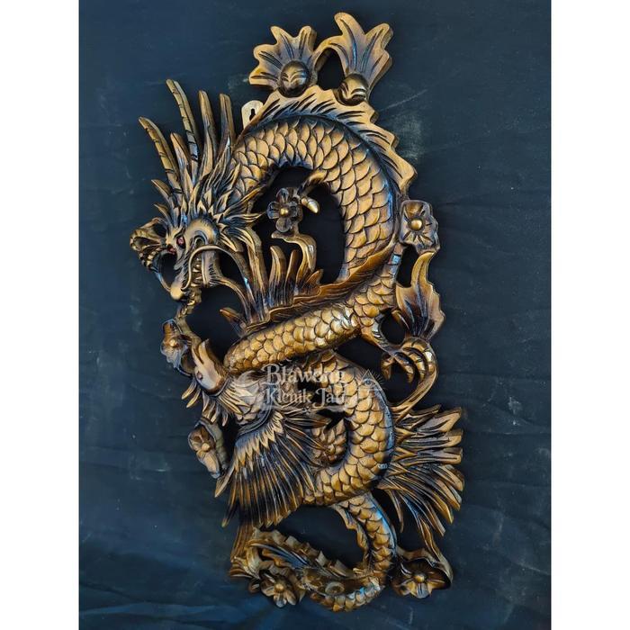 Blawong pusaka keris Ukiran Naga Tempel Dinding Kayu Jati Hiasan Pusaka Keris Ukir Handmade termurah