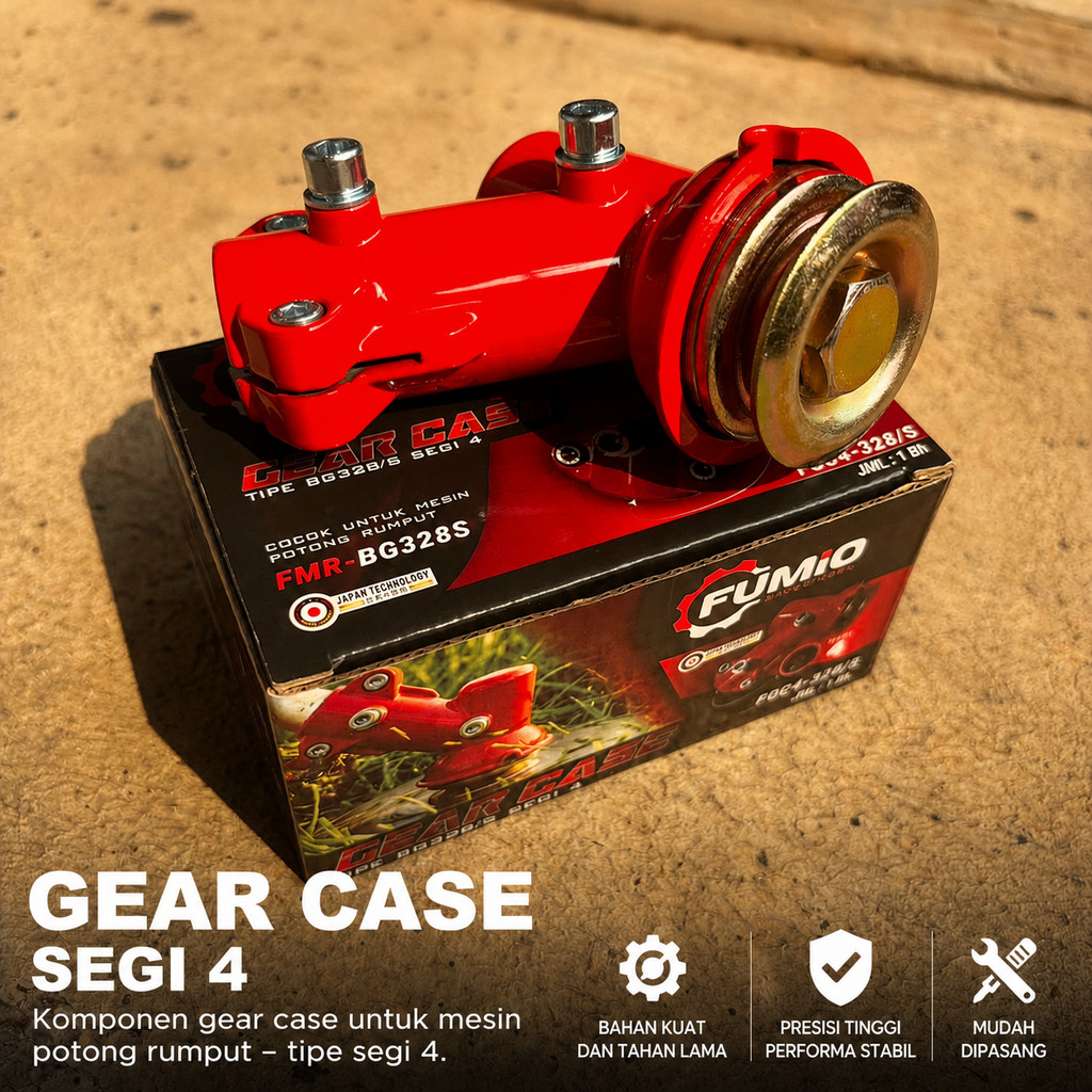 Kepala Pisau BG 328 Segi 4 Mesin Potong Rumput 2 Tak / Gear Case Segi 4 Gear box segi 4 328 338