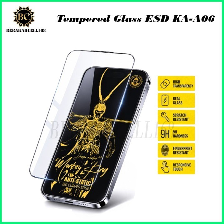 KA-A06 TEMPERED GLASS ESD STATIC MONKEY KING FOR SAMSUNG S20 FE S10 LITE NOTE 10 LITE J8 2018 J6 PLU