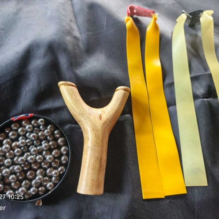 Ketapel Slingshot Kayu Rukem