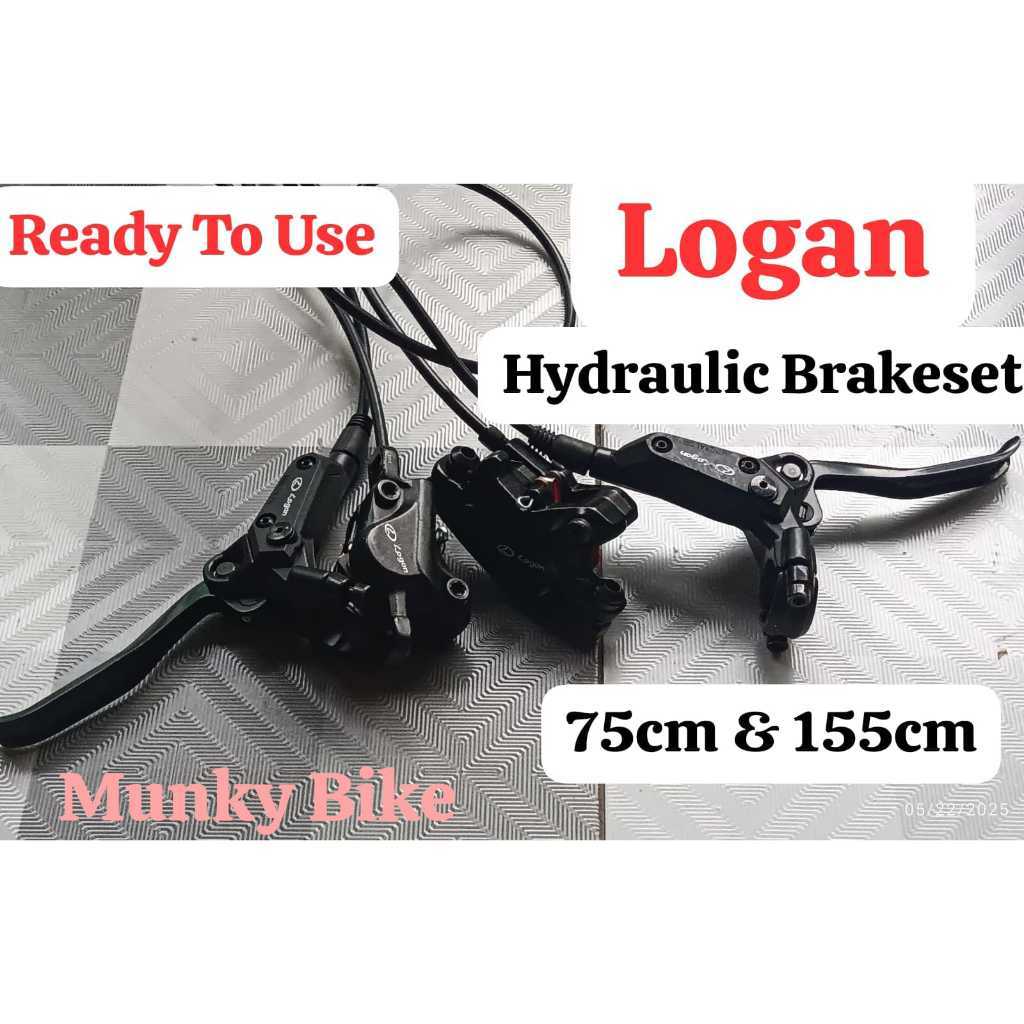 Foto Logan Brakeset Brake Set Rem Cakram Hidrolis Sepeda Hydraulic Disk Brake MTB Seli 75cm 155cm Sepasang