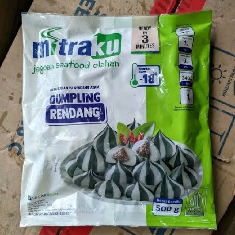 Dumpling Rendang 500gr (Instan)