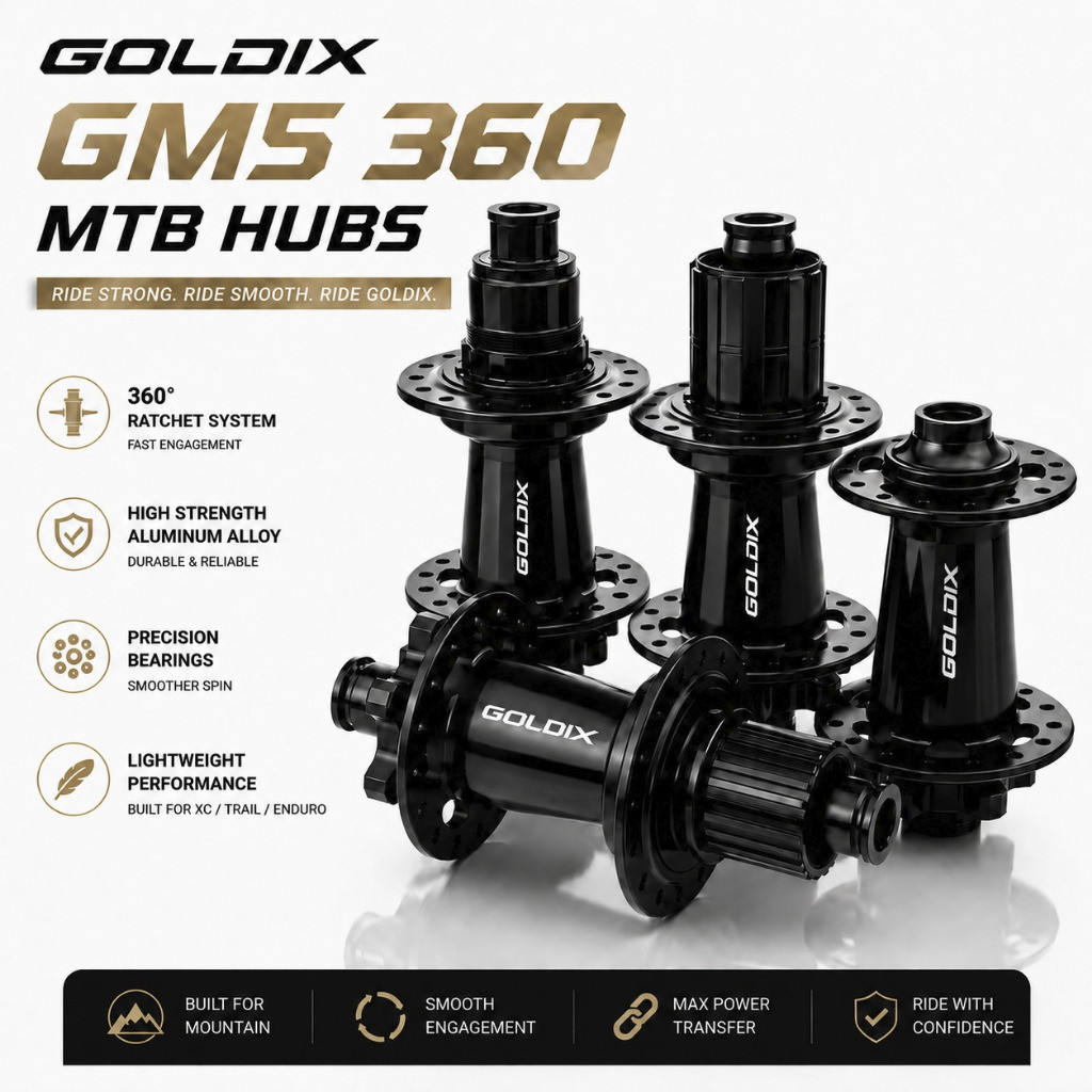 Foto Goldix GM5 Freehub Boost TA QR 12x148 10x141 32 hole 6 Pelatuk Six Bolt 6 Bearing