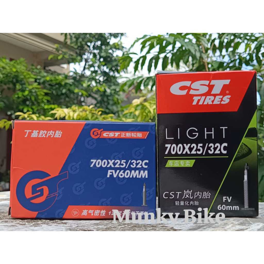 Foto Ban Dalam CST Inner Tire 700C x 25/32C Presta FV 60 80 mm Premium Ultralight Sepeda RB 700 c