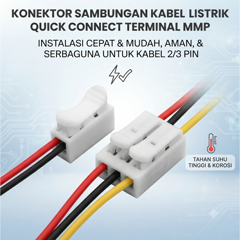 Konektor Sambungan Kabel Listrik Quick Connect Terminal MMP MMP24 (2/3 Pin)