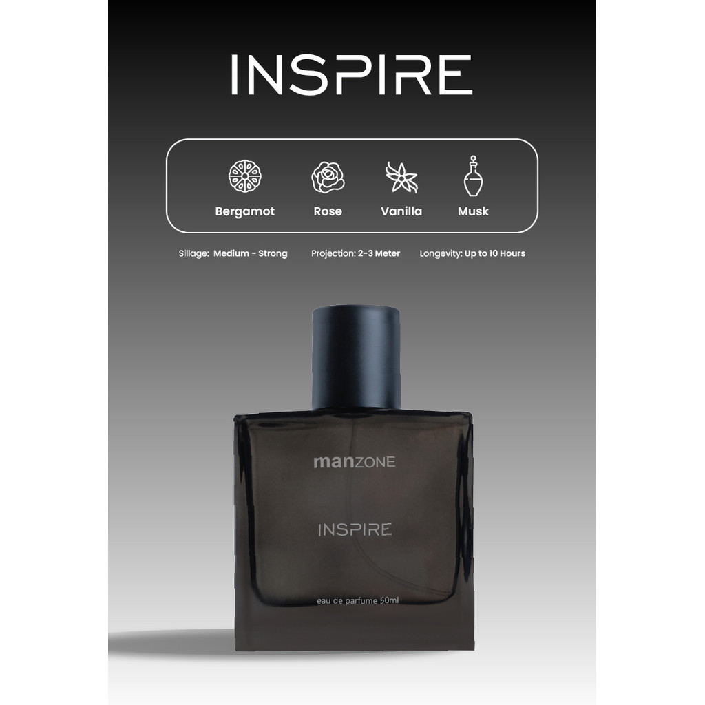 MANZONE - Parfum (EDP) Inspire 50 ml - Black