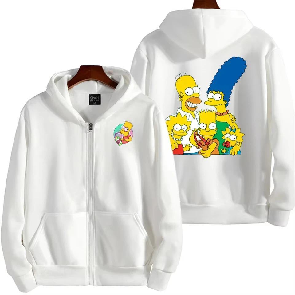 Jaket Simpson Women Zipper Hoodie Cartoon Anime zipper jacket
