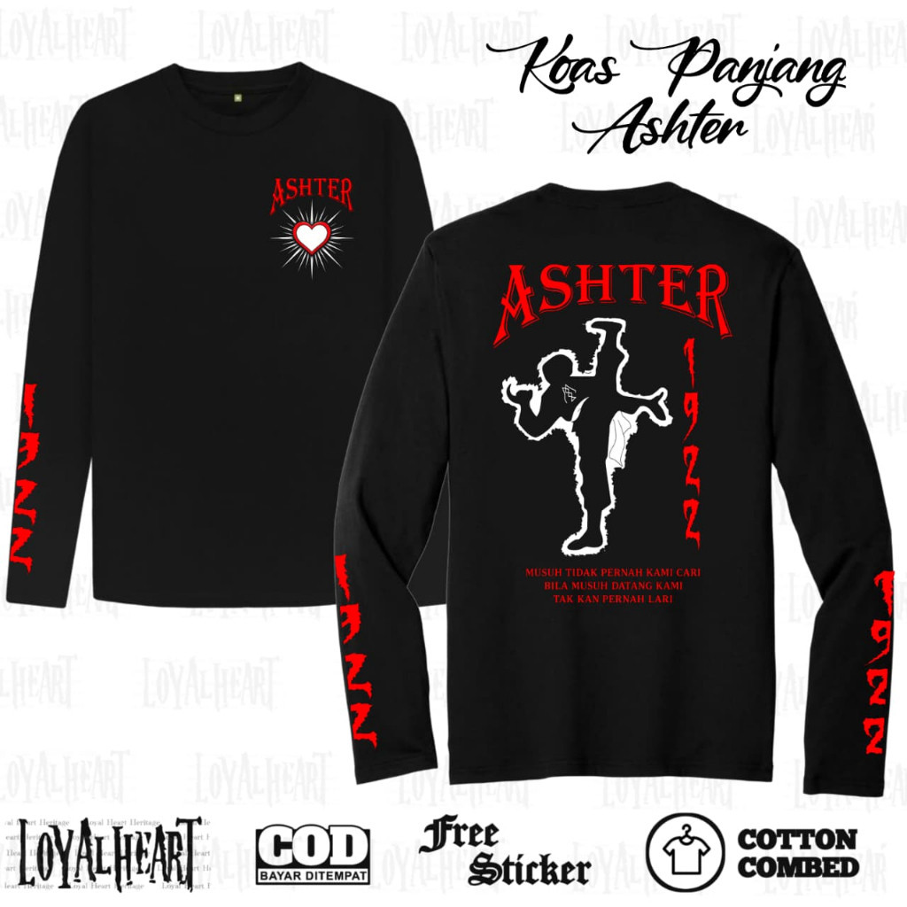Kaskuskaos Loyal Heart Kaos Panjang Ashter Kaos Psht Ashter Kaos Lengan Panjang Ashter